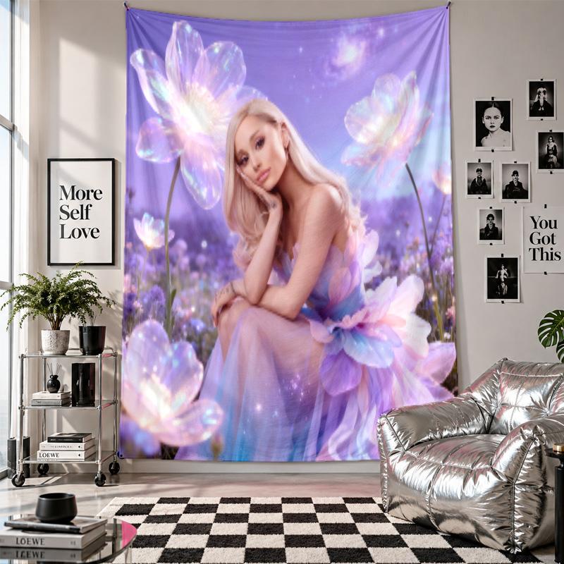 Wall TapestryAriana Grande Art Hanging Cloth Decorative Background Cover for Room Decoration