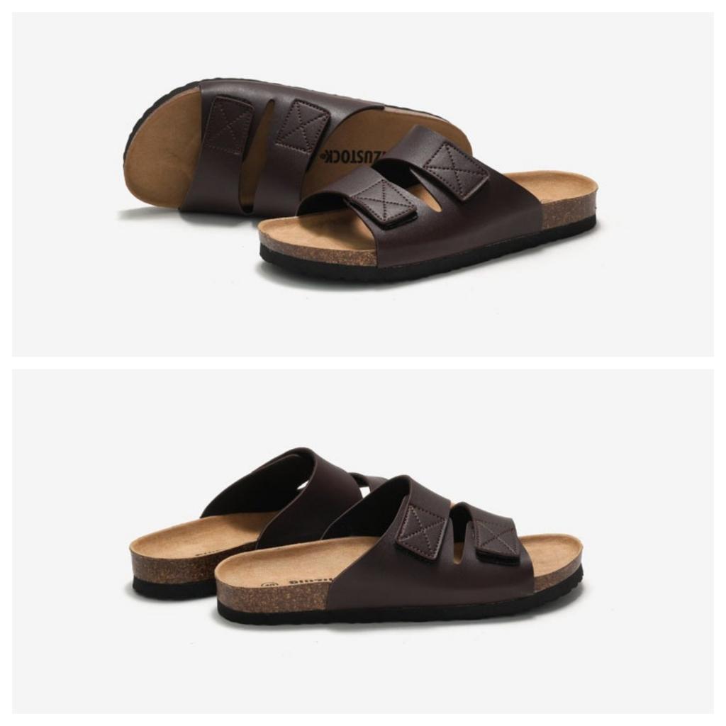 2024 весна/лето, новые мужские пробковые тапочки, корейское издание, мужские сандалии и тапочки, пляжная обувь на липучке