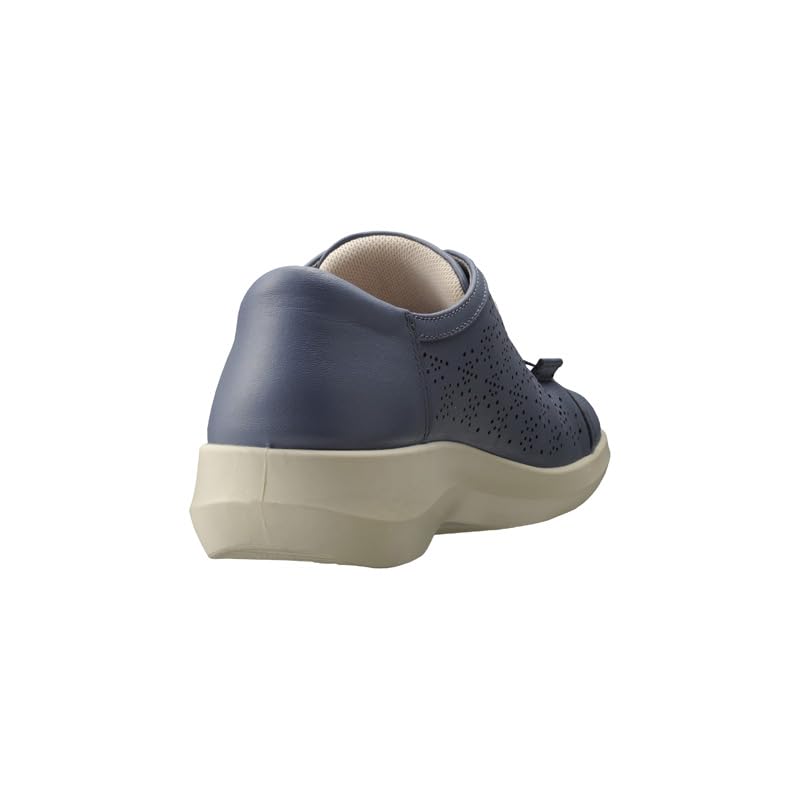 Walking shoes made of genuine leather with elastic easy to walk for blue cm [Achilles Sorbo] laces, in, women, 3E, 5580, ASC, 5590, gray, 24.5