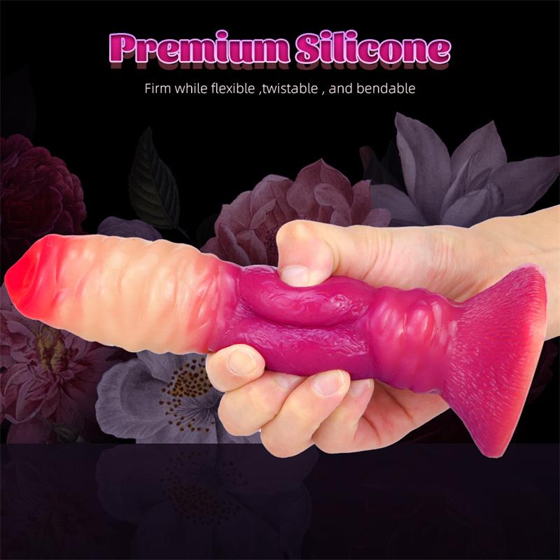 Liquid Silicone Dildo Female Super Simulation Makeup Gradient Color Anal Plug Adult Sex Products