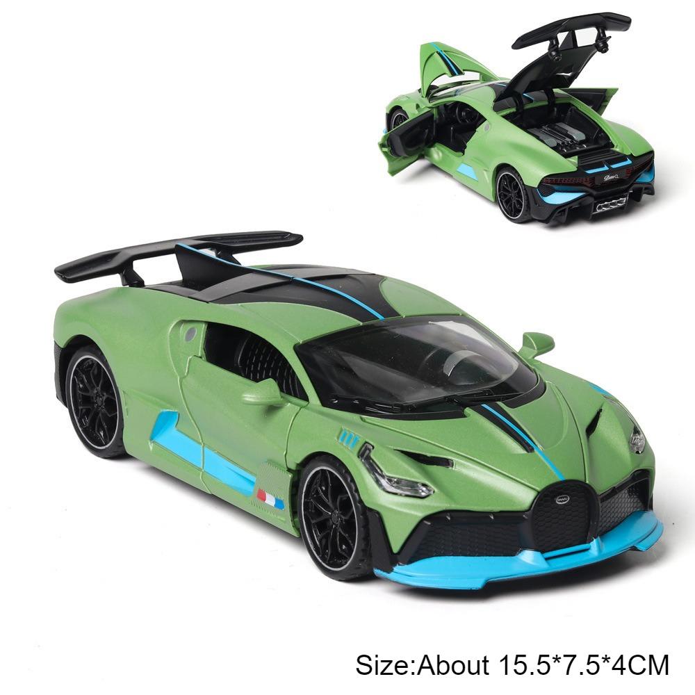 1:32 Scale Divo Bolide Sports Car Model Toy Metal Die-cast Music Light Pull Back Doors Opened Vehicle Models Boys Birthday Gifts