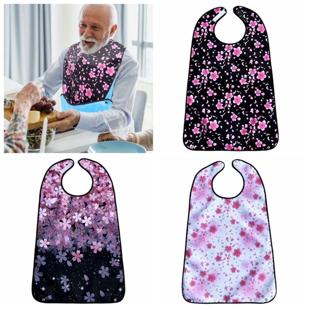 Нагрудник для взрослых с принтом, водонепроницаемое полотенце для слюны, защита для одежды, фартук для еды во время еды
