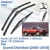 3PCS For Jeep Grand Cherokee 2005-2010 22" 21" 14" Front Rear Wiper Blades Windshield Windscreen Window Cutter Accessories 2006 2007 2008 2009 2010
