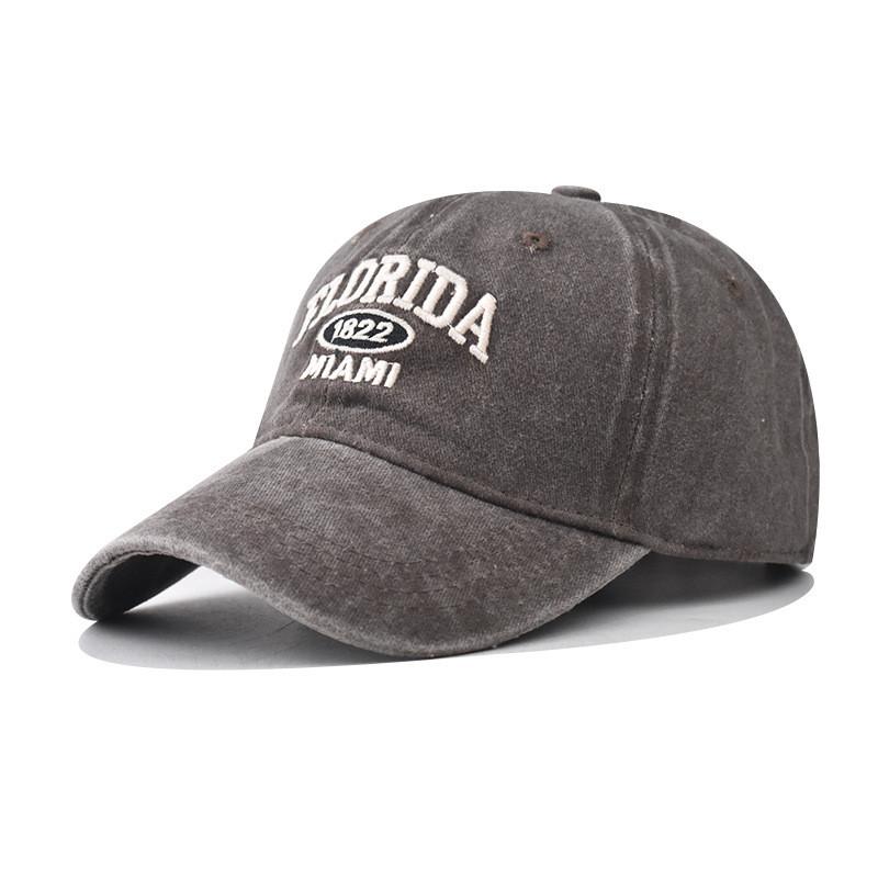 Florida Embroidery Letter Miami Baseball Cap Curved Brim Summer Hats Travel