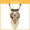 European Style Statement Necklace With Tassel And Alloy Chain For Fashion Look