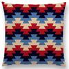 Красочный ацтекский геометрический узор, племенные принты, абстрактный радужный этнический клетчатый декоративный чехол на подушку, наволочка для диванной подушки