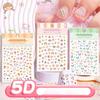 3D Kawaii Children's Cartoon Nail Art Sticker Cartoon Self Adhesive Paper Cute Design Slider Nail Decoration Kids Accessories