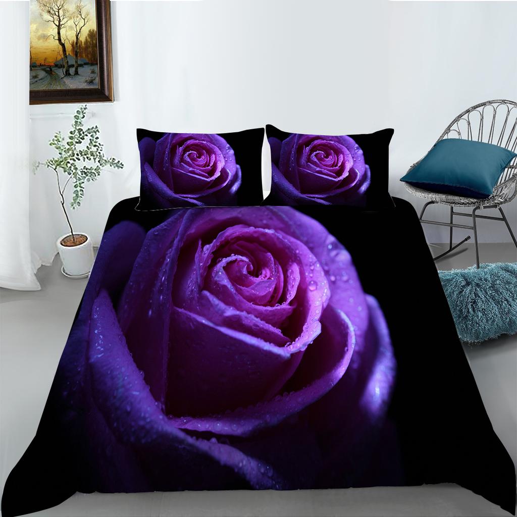 3D Digital Printed Bedding, Flower Pattern, Down Duvet Cover Set, Bedroom Down Duvet Cover, Pillowcase, Single/double Bed, Full Size Home Decoration