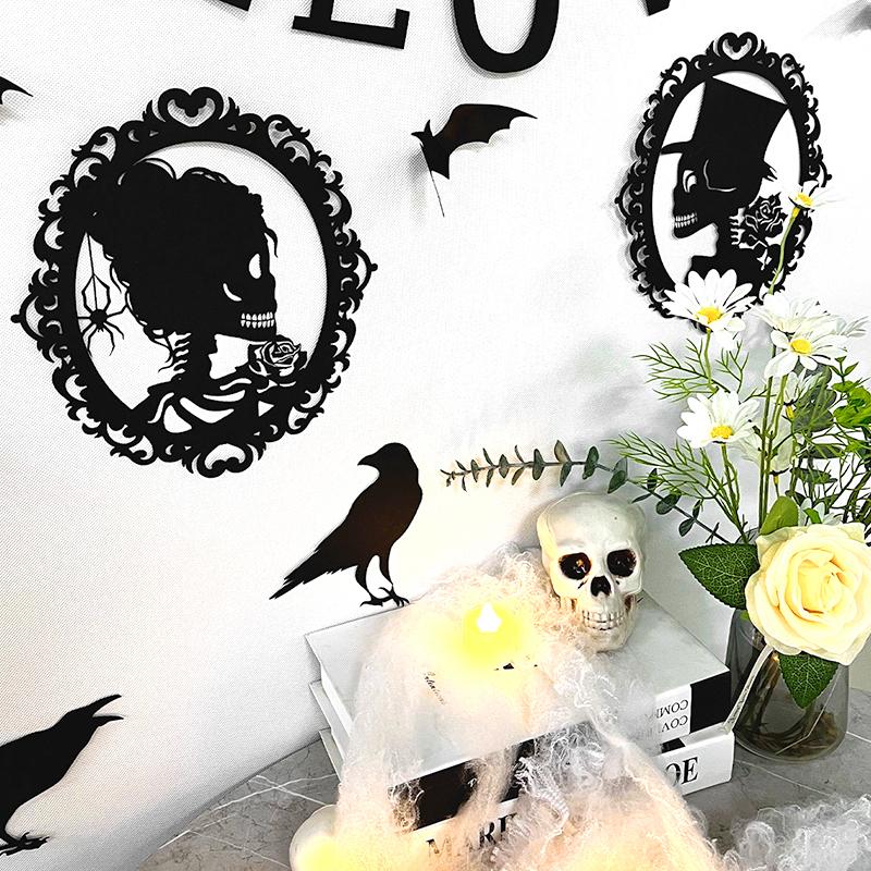 1 комплект, паук, жуткая ворона, череп, наклейка на стену, наклейки с черепом, украшение на Хэллоуин на тему Хэллоуина