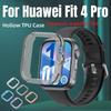 Прозрачный полый чехол для Huawei Watch Fit 4 Pro/Fit 4 Мягкий бампер из ТПУ Прозрачная накладка для смарт-часов Аксессуары