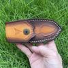 Держатель складного ножа, тисненые ножны из коровьей кожи, чехол для карманного ножа, чехол из расщепленной кожи, кобура для походного ножа, чехол для военного ножа с пряжкой на ремень