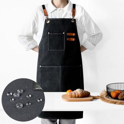 Холщовый фартук для кафе, мастерской, художественных работ, ресторанный фартук