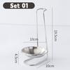 304 Stainless Steel Tableware Storage Shelf Single/Double Ladle Soup Spoon Rest Stand