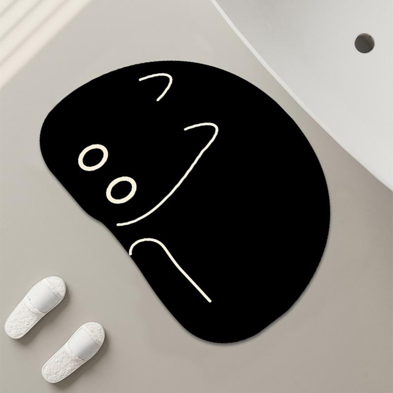 Коврик для пола в ванной комнате для домашних животных, мягкий, диатомовый, водопоглощающий, нескользящий, для туалета, туалета для домашних животных, быстросохнущий, для входа в ванную комнату