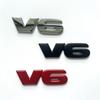 Значок-наклейка на заднюю боковую часть багажника автомобиля V6 3D Серебристый Матовый Черный Для Автомобиля Мотоцикла Грузовика Внедорожника