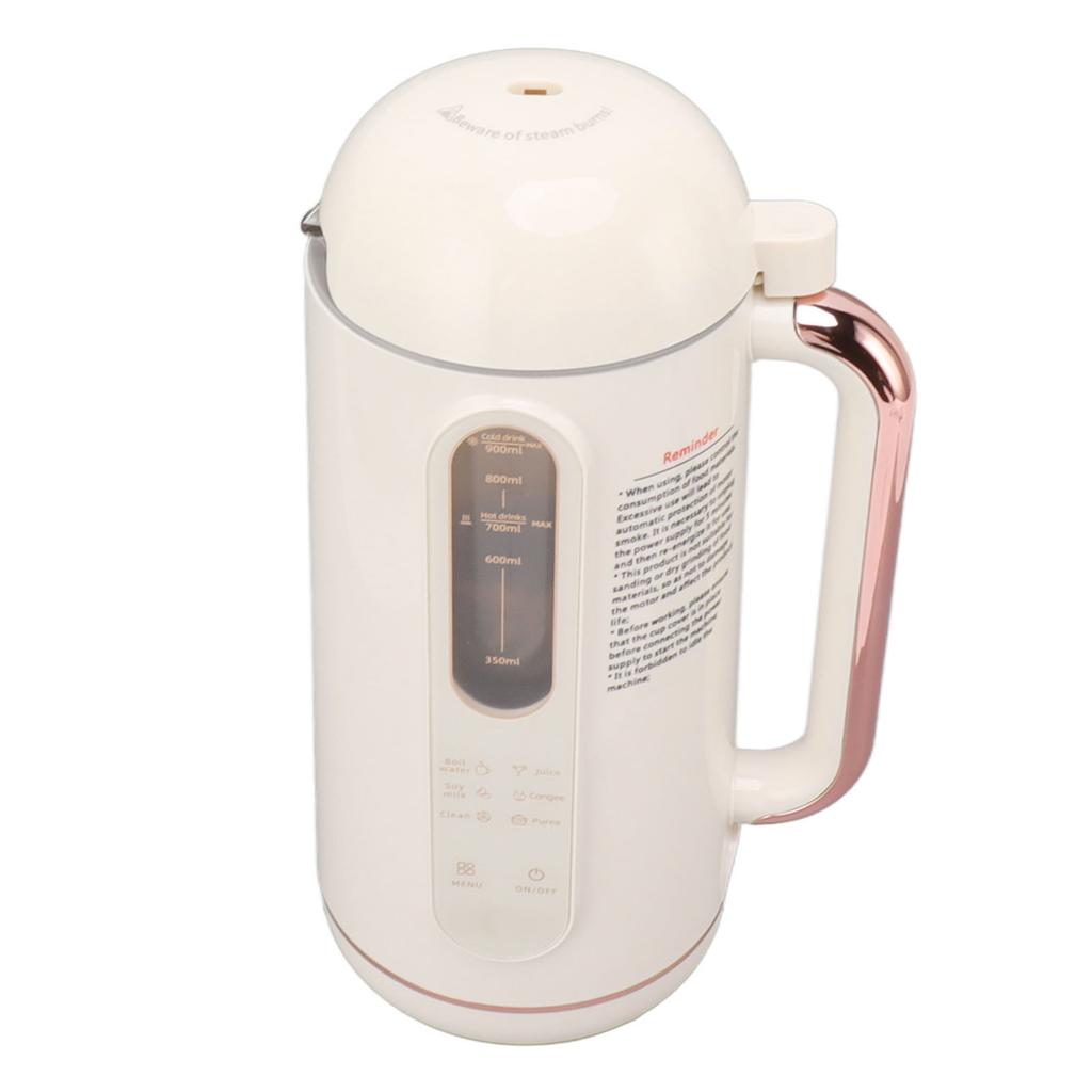 Soy Milk Maker Automatic High Speed Blender Creamy White Multifunctional Nut Milk Maker for Home