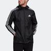 Adidas 3-полосная спортивная куртка с капюшоном и принтом логотипа, мужские куртки черного цвета HE4321