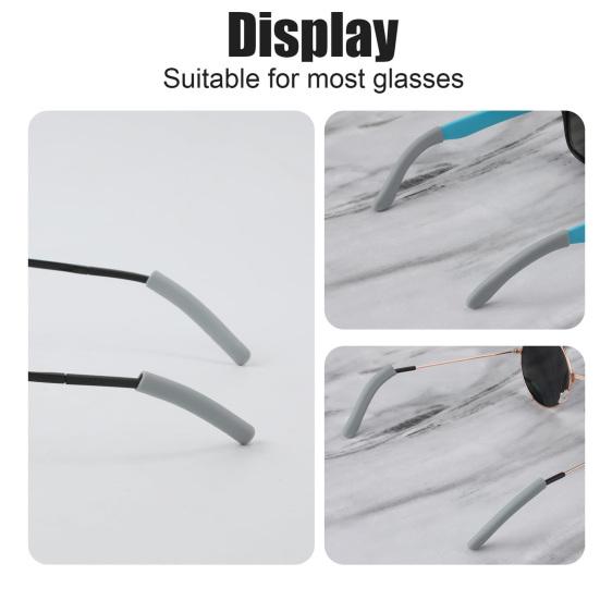 2/4 Pairs Silicone Eyeglasses Temple Tips Sleeve Non-slip Glasses Retainers Lightweight Soft Ear Sock Sleeves for Sunglasses Reading Eyeglasses