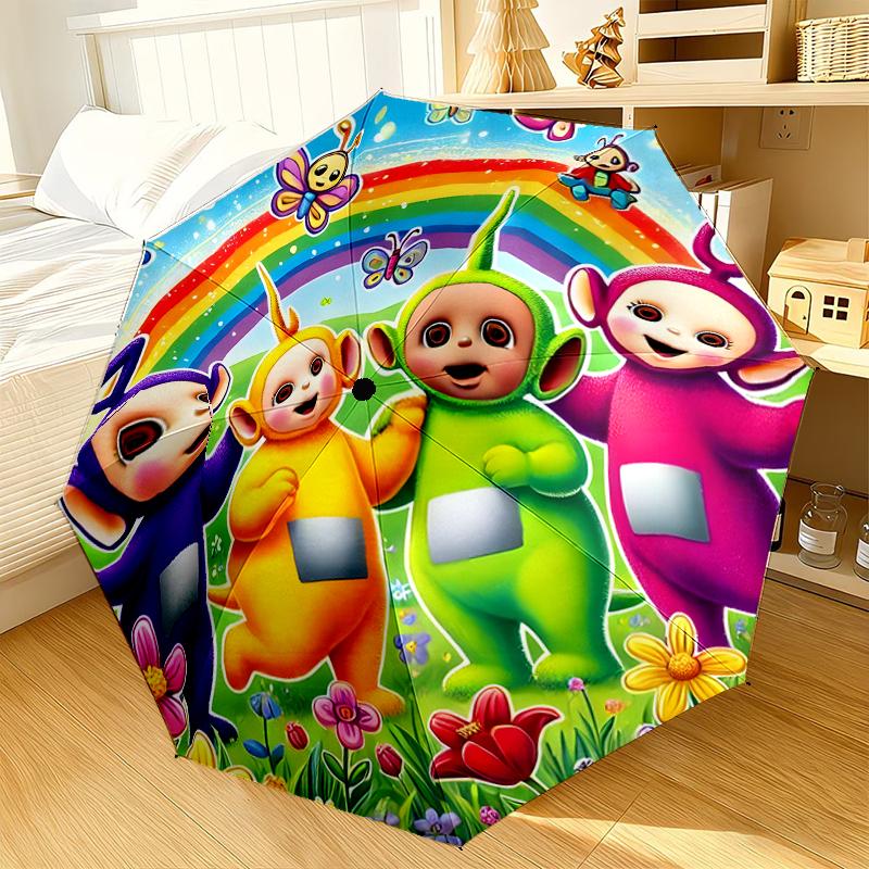 Tele-tubbies Celebration Umbrella 8-Frame for Travel, camping, Casual Lightweight Portable Umbrella, Essential for every family Holidays Gift