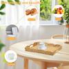 Imitation Rattan Tray Vintage Rectangular Serving Tray Decorative Tabletop Serving Baskets Multifunction Organizing Platter