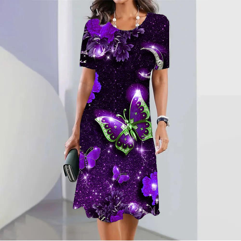 Ретро Яркие Цветы Платье О-Образным Вырезом Хиппи Цветочная Сила Милые Платья Уличная Одежда Графическое Повседневное Платье С Карманами Плюс Размер 5XL