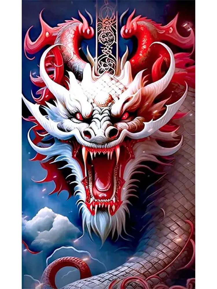 2024 New 5DDIY Diamond Painting Fantasy Chinese Wind Dragon Decoration Myth Twelve Zodiac Animals Painting Wall Art  Decoration