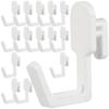 10Pcs Plastic Hole Board Hook J Shape Storage Rack Utility Peg Board Hook Craft Room