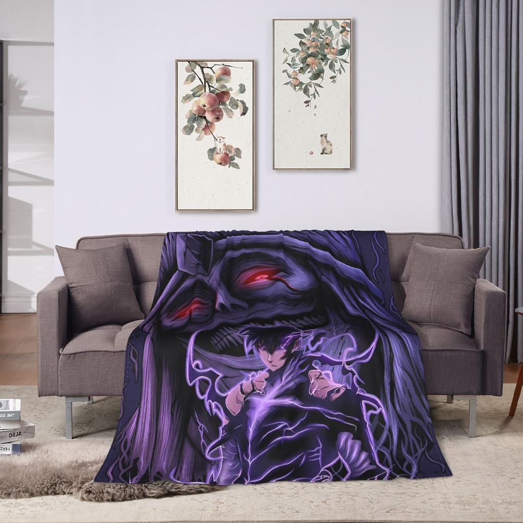 Под одеялом Solo Leveling Качественное Теплое Мягкое Плед Зима Девочки Мальчики Гостиная Удобное Покрывало