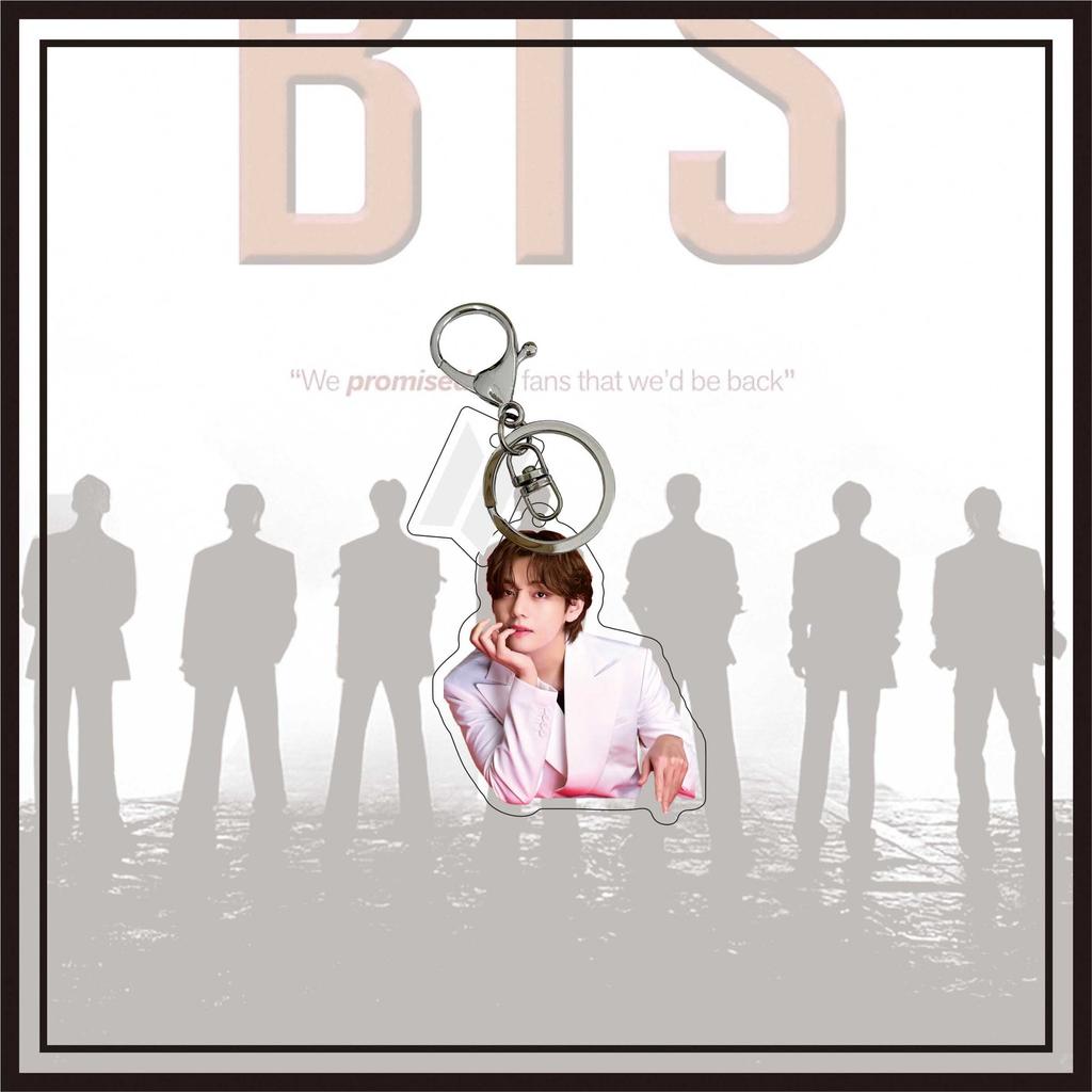 Акриловый брелок BTS в белом костюме, Фото-брелок Bangtan Boys, Шарм для сумки и коллекционный предмет для фанатов K-pop ARMY(Джин / РМ / Шуга / Чимин / Ви / Джей-Хоуп / Чонгук)
