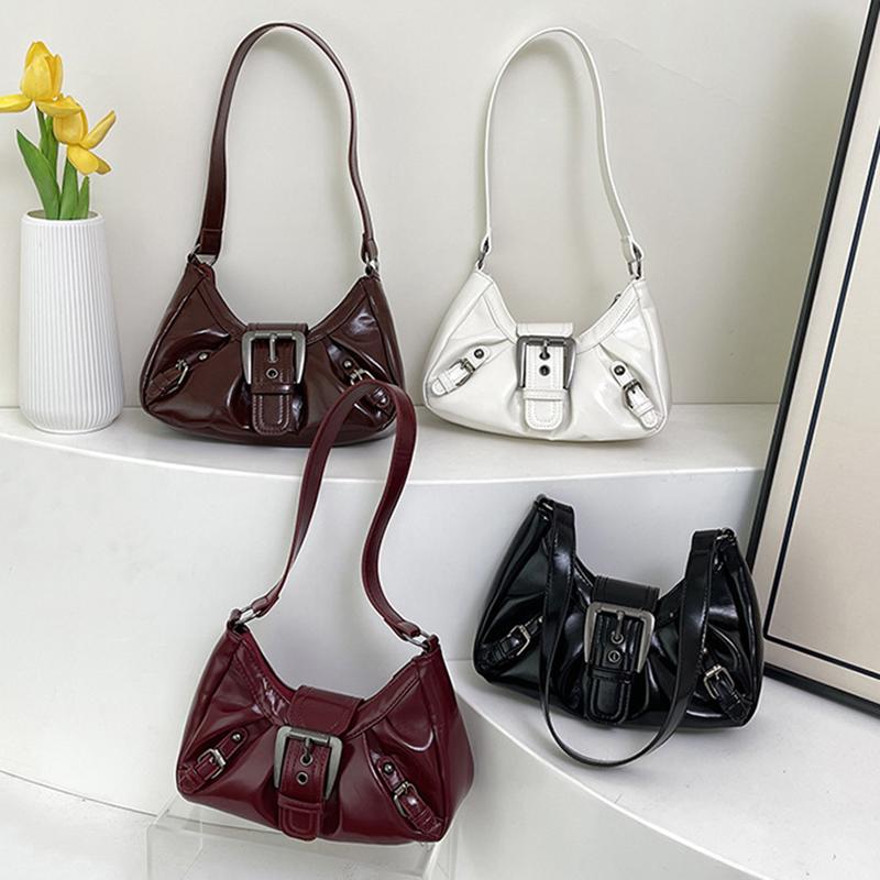 Yogodlns Винтажная сумка через плечо из искусственной кожи для женщин, тренд Y2K, стиль spicy girl, сумка подмышку в стиле Майяр, высококачественные женские сумки