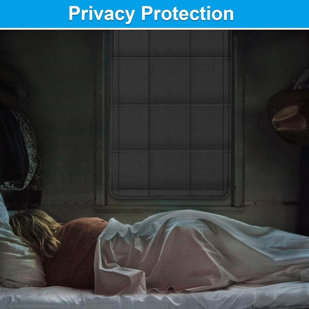 Spurtar Тент-шторка для двери и окна автодома 25'' X 16'', Складная шторка для окна автодома с защитой от УФ-лучей и функцией приватности для кемперов, морских транспортных средств, путешествий