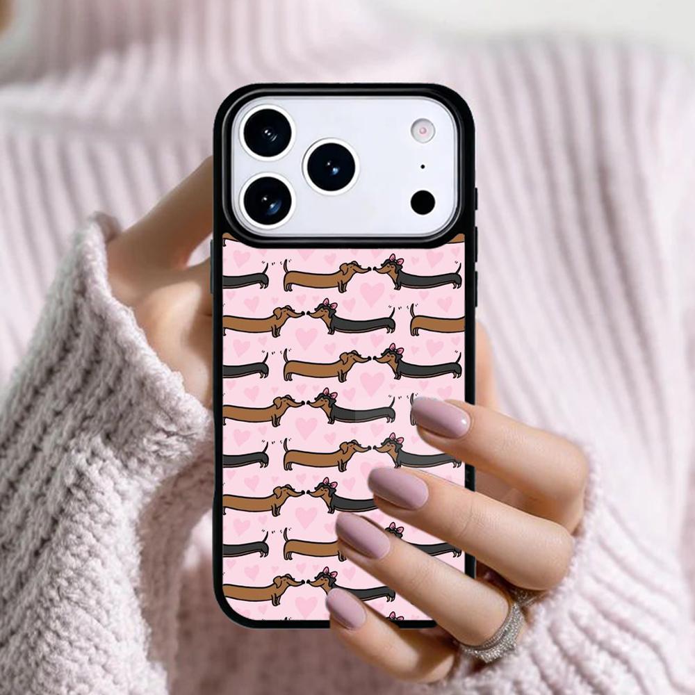 Милый Чехол для Телефона с Таксой Для Apple iPhone 17 Air 16E 15 14 Plus 13 12 11 Pro Max Mini Funda Обложка