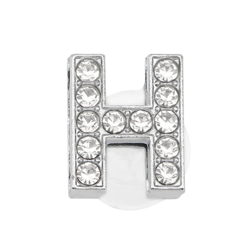 1 шт. Шармы для обуви Блестящие Стразы Буква Кристалл Алфавит Шарм для обуви Украшения Ювелирные изделия Слайдер Браслет Наручные повязки Аксессуар