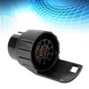 Duokon ABS 7 to 13 Pin Trailer Truck Caravan Tow Socket Plug Converter Adapter (Black)