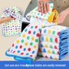 Colorful Polka Dot Absorbent Lint-Free Dishcloth - Perfect for Kitchen Cleaning and Wiping.
