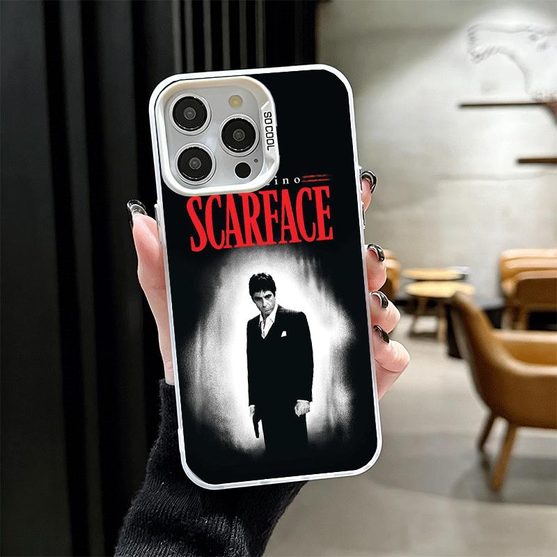 Лицо со шрамом 1983 Аль Пачино Мягкий чехол для телефона для iPhone 15 16 17 Pro Max 17Air 16E 14 Plus 13 12 Mini Ударопрочная задняя крышка