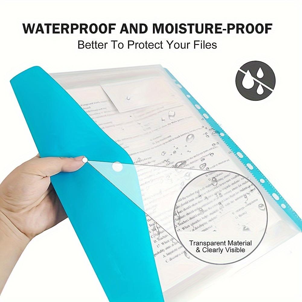 6 шт. Пластиковый конверт с клейкими кнопками и 11 отверстиями, сумка-расширитель для папки-регистратора на 2/3/4 кольца и школьной папки-регистратора формата А4