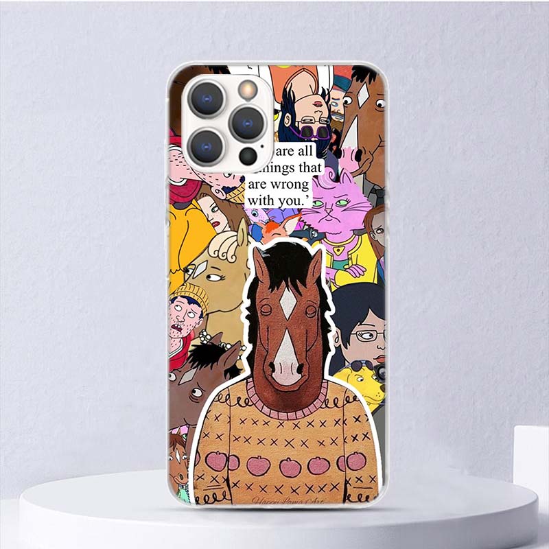 Мультяшный B-БоДжек Хорсменс Мягкий чехол для iPhone 16 17 Air 16E 15 Plus 11 12 13 Mini 14 Pro Max Чехол для телефона Apple 7 8 SE Coque Fu