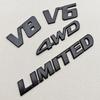 3D Metal Car Sticker Logo 4WD V6 V8 LIMITED Fender Side Badge Rear Trunk Emblem For Toyota LC150 LC200 4Runner Tundra Accessorie