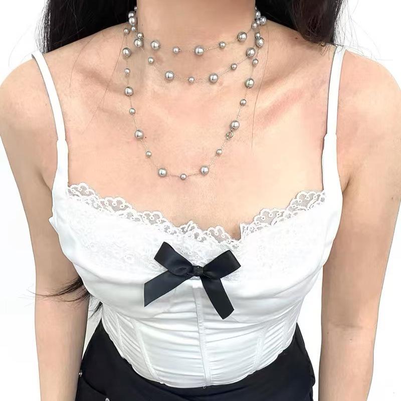 Ожерелье из бисера Y2K со звездой - Титановая сталь, панк-готический стиль для женщин