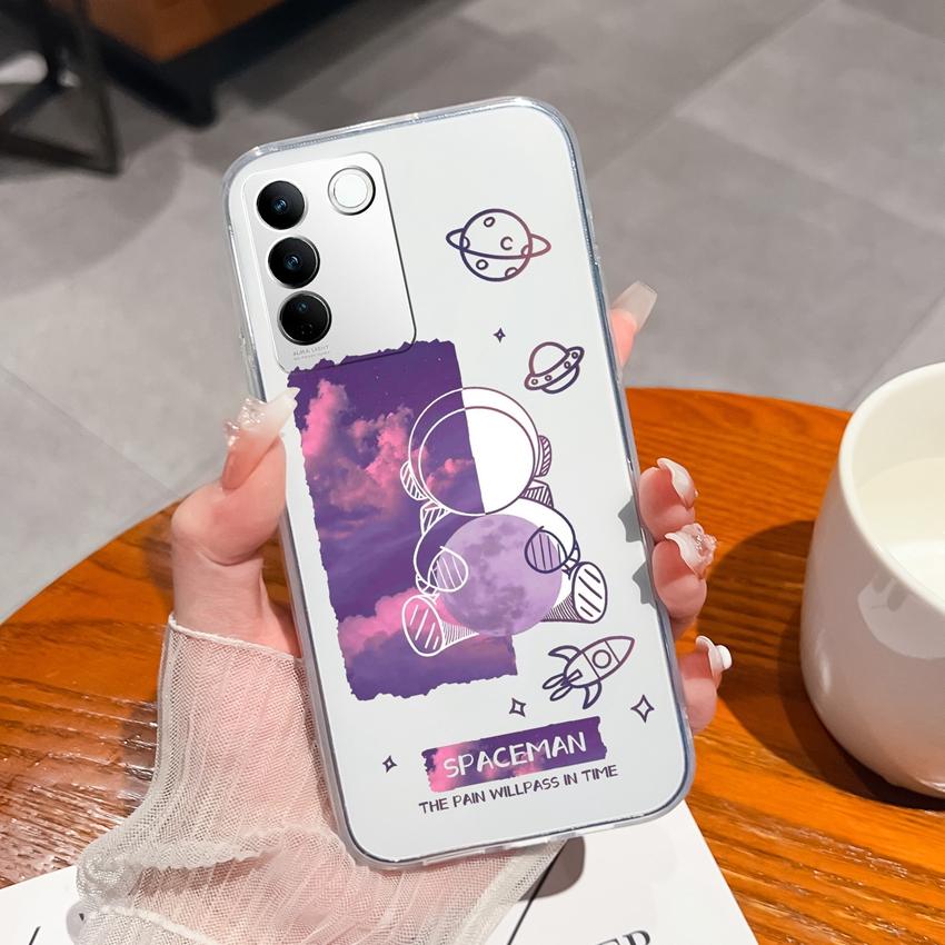 Чехлы для телефонов Vivo S16 Pro Вкусные Фруктовые Узоры Прозрачный Силикон Улучшенный Полностью Закрывающийся Пылезащитный Корпус Для Vivo S16e Чехлы