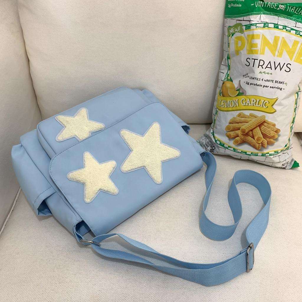 Милая сумка почтальона, эстетичная сумка через плечо, сумка в стиле гранж Y2K Star, эмо-сумка на одно плечо для женщин A-DH