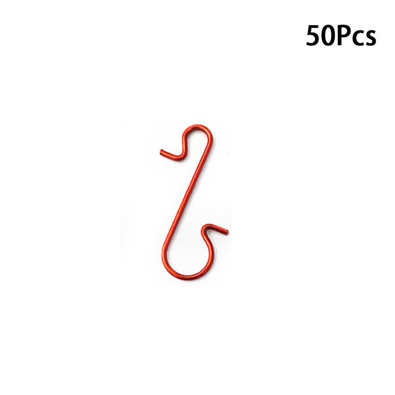 50 шт. DIY Подвесной крючок S-образной формы для рождественских украшений Крючки для дома Товары для вечеринки Декор Металл