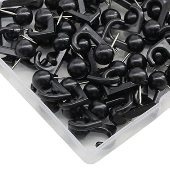 50 шт. канцелярская кнопка с крючком пластиковая коробка черная прозрачная пробковая доска для объявлений доска настенная карта фото фиксация канцелярская кнопка офисные товары для дома