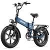 Urlife T5 Foldable Electric Bicycle 20" Fat Tire 750W Motor Fully Suspended Adult Electric Bike 48V 13Ah Dual Disc Brakes 7 Speed Max Load 120Kg