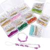 Glass Crushed Stone Mobile Phone Chain DIY Set Grass Green Series For Jewelry Making DIY Bracelet Necklace