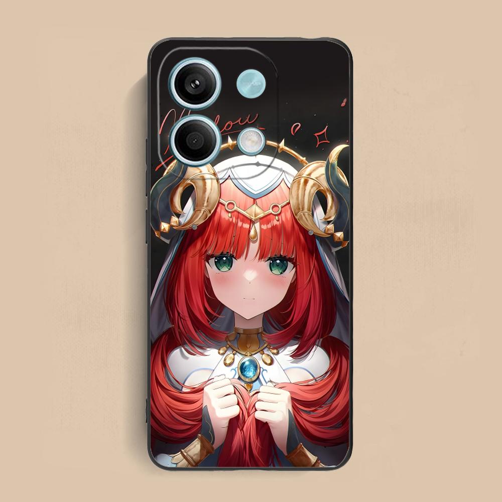 Игровой чехол GI Nilou Матовый ТПУ для мобильного телефона Xiaomi Redmi 15 14 13 12 A5 3 2 1 C Plus 4G 5G Цветная печать