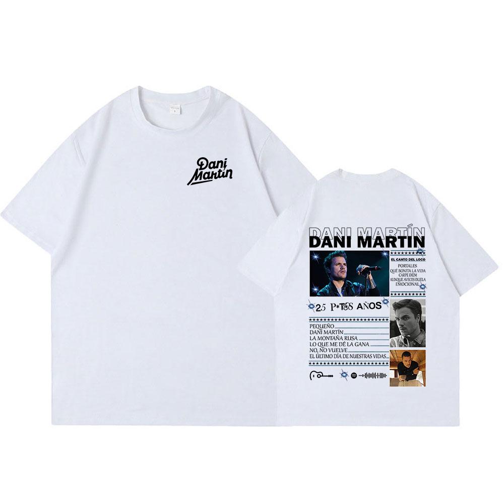 Dani Martin Album Tour Merch T Shirts Men Women Clothing Fashion Vintage Short Sleeve Tshirts Cotton Casual Loose Tshirt Tops