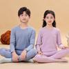 "Children’s Warm Plush Autumn Pajama and Thermal Underwear Set for Students and Teens"