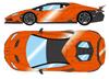 Модель автомобиля EIDOLON COLLECTION Lamborghini Centenario 2016 с задним антикрылом, готовая модель EM780J 1/43 LP770-4 (Арancio Аргос) -